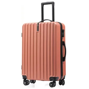 Unisex Hardside Expandable ABS & Aluminum Luggage with Spinner Wheels Checked-Medium 20\" 24\" 28\" Suitcase for Travel Business