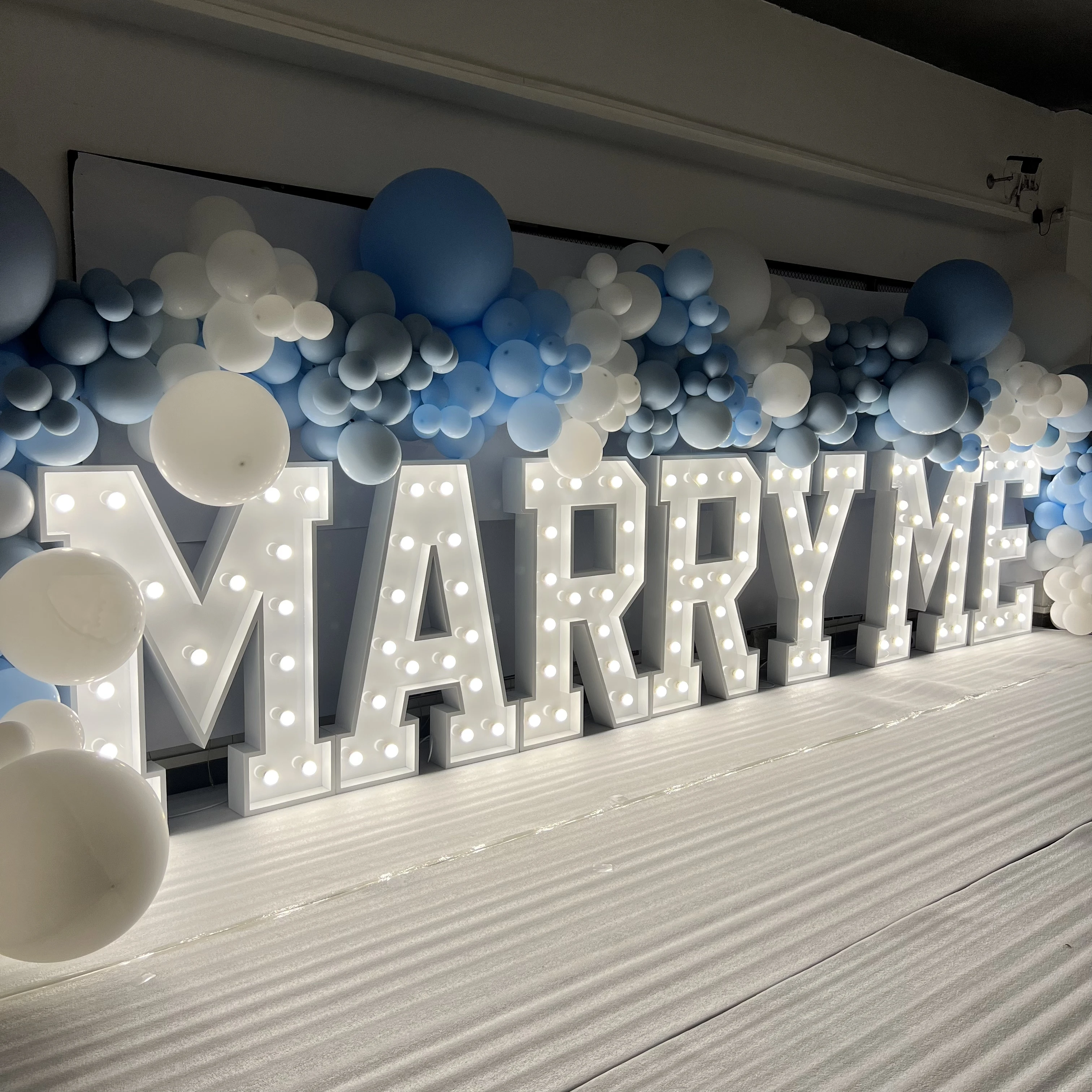特注4フィート大型「Marry Me」ライトアップ装飾、大きなマーキー