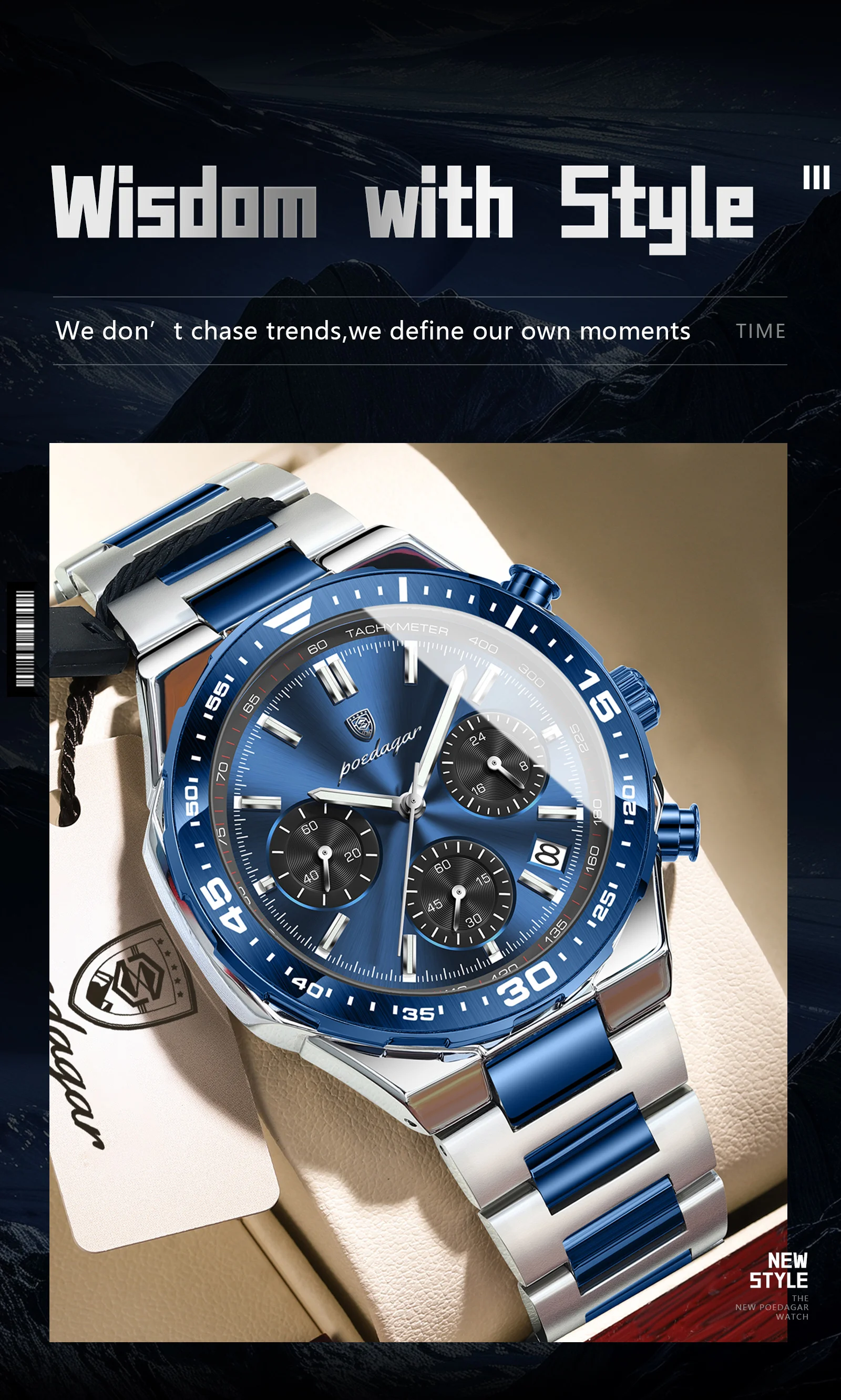 Poedagar 697 Business Chronograph Men's Watch