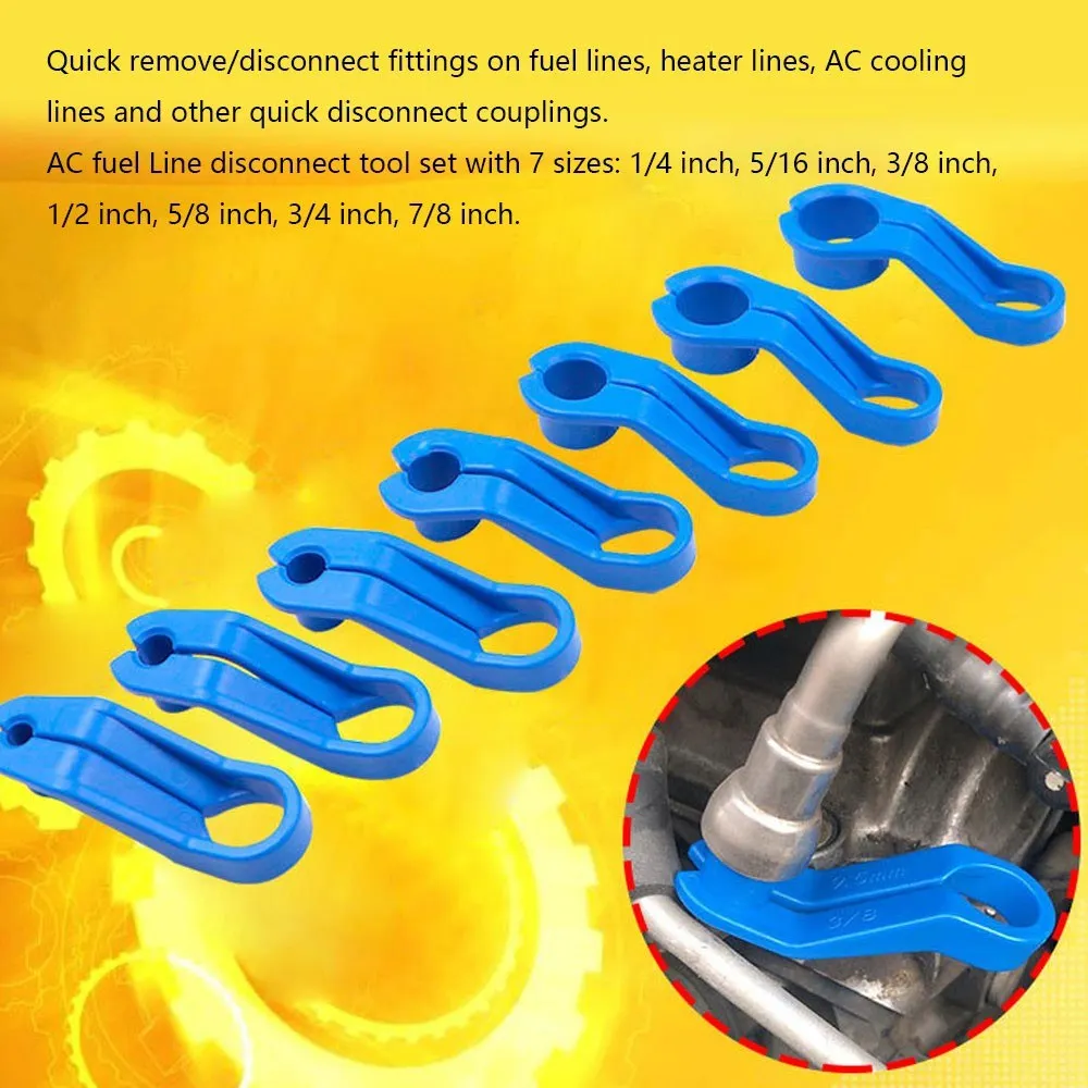 MABOTO 7PCS Car Auto AC Fuel Line Disconnect Tool Set Transmission Oil Cooler Line Removal Tools 1 4 7 8 Inch