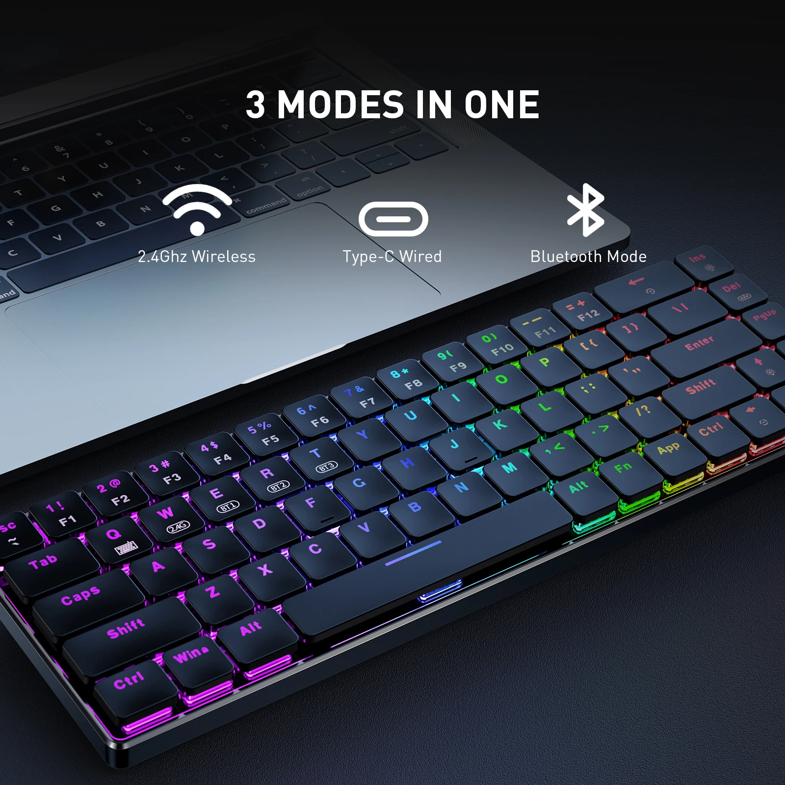 Full Mechanical Keyboard Oem Pc Rgb Mechanical Wireless Keyboard Gaming