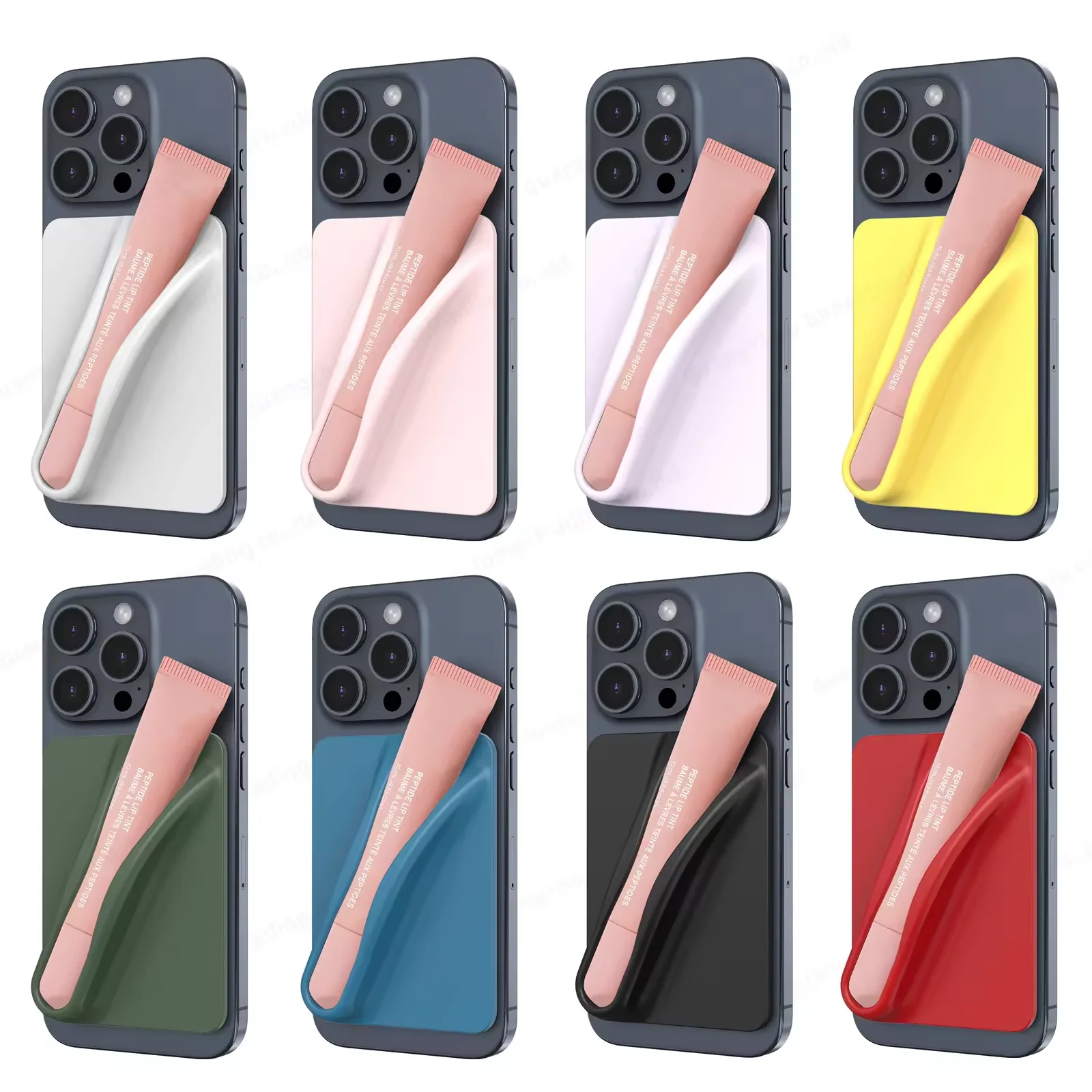 Phone case Adhesive Sticker for Lip Treatment Lip Tint Mobile Phone Covers Lipstick Silicone Holder