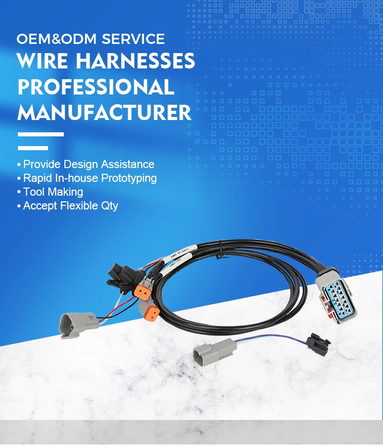 Custom Made Car air Condition Auto Automotive Wiring Harness Cable details