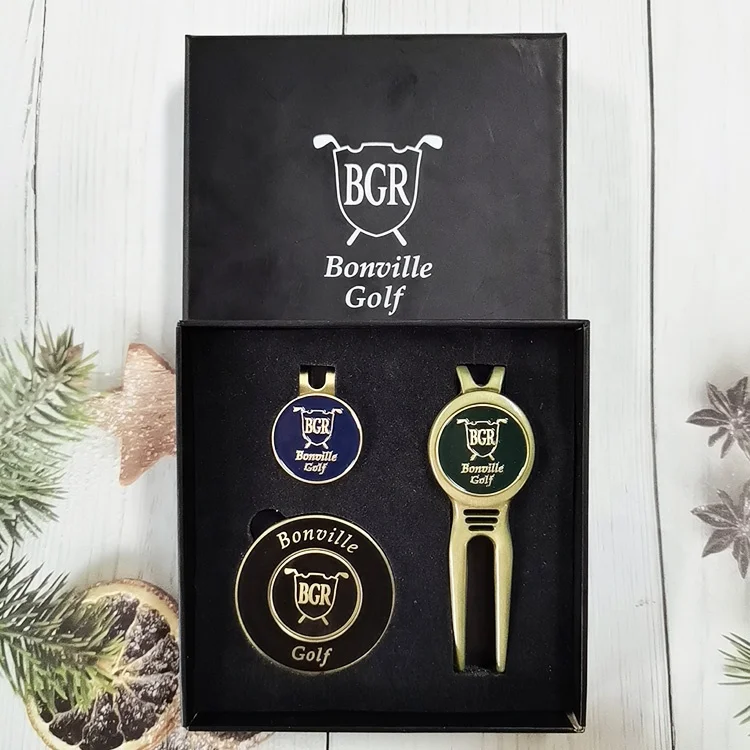 Custom Design Golf Accessories Gifts Box With Golf Divot Tool Ball Marker factory