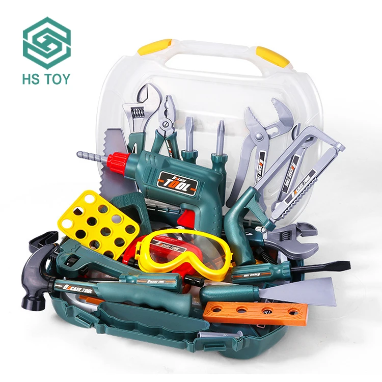 Hs Pretend Play Portable Bench Boy Repair Suitcase Tool Kit Electrician