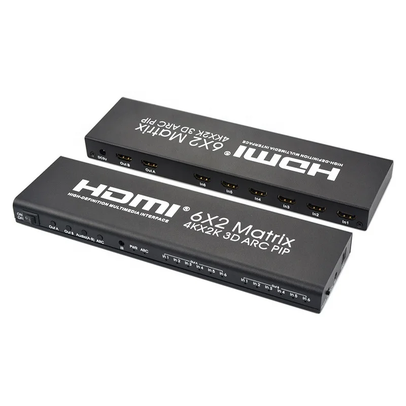 6x2 HDMI Matrix Switch - 4K 60hz with ARC Audio Support