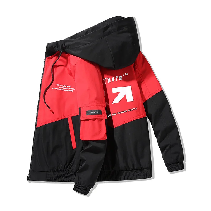 2021 Spring And Autumn Clothes Men Outwear Wadded Coat Slim Parka Men's Hooded Fashion Printed Jacket_voghion.com
