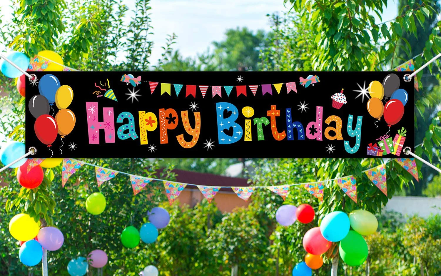 Happy Birthday Banner With Pictures Custom Printed Sign Full Color Design Supply Own Happy Birthday Banner -  Buy Happy Birthday Banner,Happy New Year Banner,Banner Design Inspiration  Product On Alibaba.com