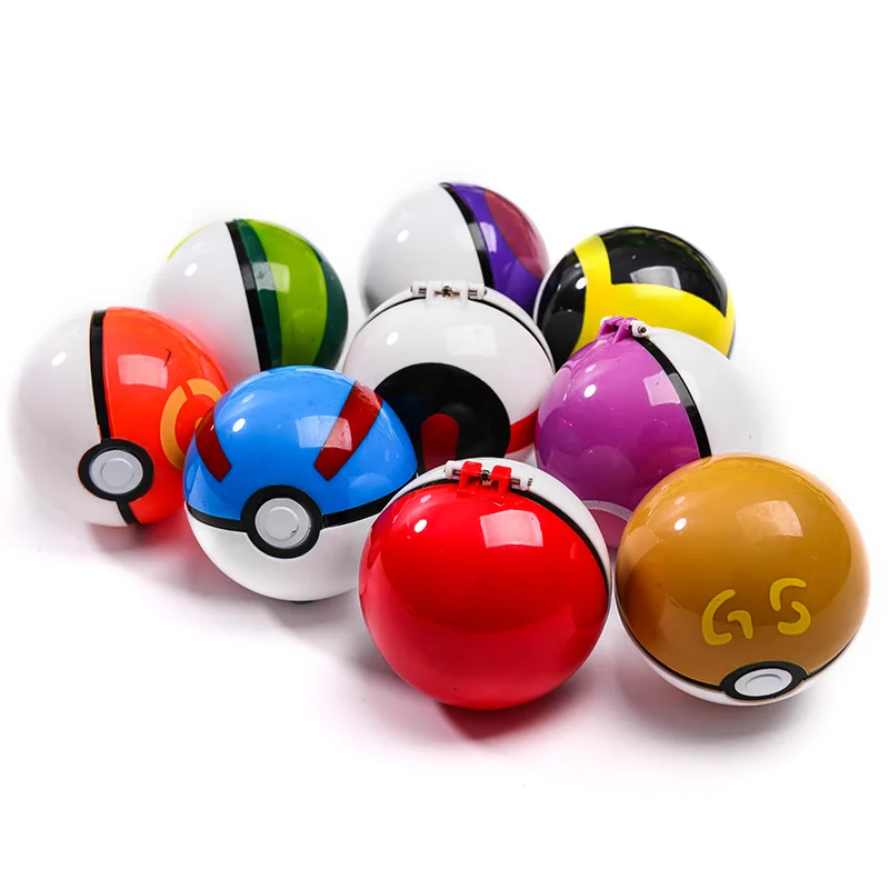 Hot Sale Openable 70mm Plastic Hollow Balls Pikachu Figure Pokemoned Ball  Pokeball for Poke Mon Toy Balls