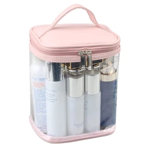 Waterproof durable transparent pvc cosmetic pouch Girls clear makeup bag