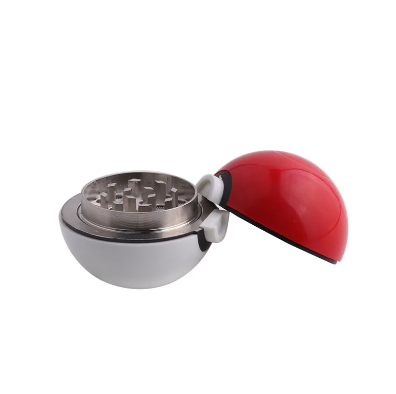 Rukioo Wholesale 55-3mm Metal Tobacco Grinder Pokemon Pokeball Herb Spice  Tobacco Metal Pure Colors Grinder