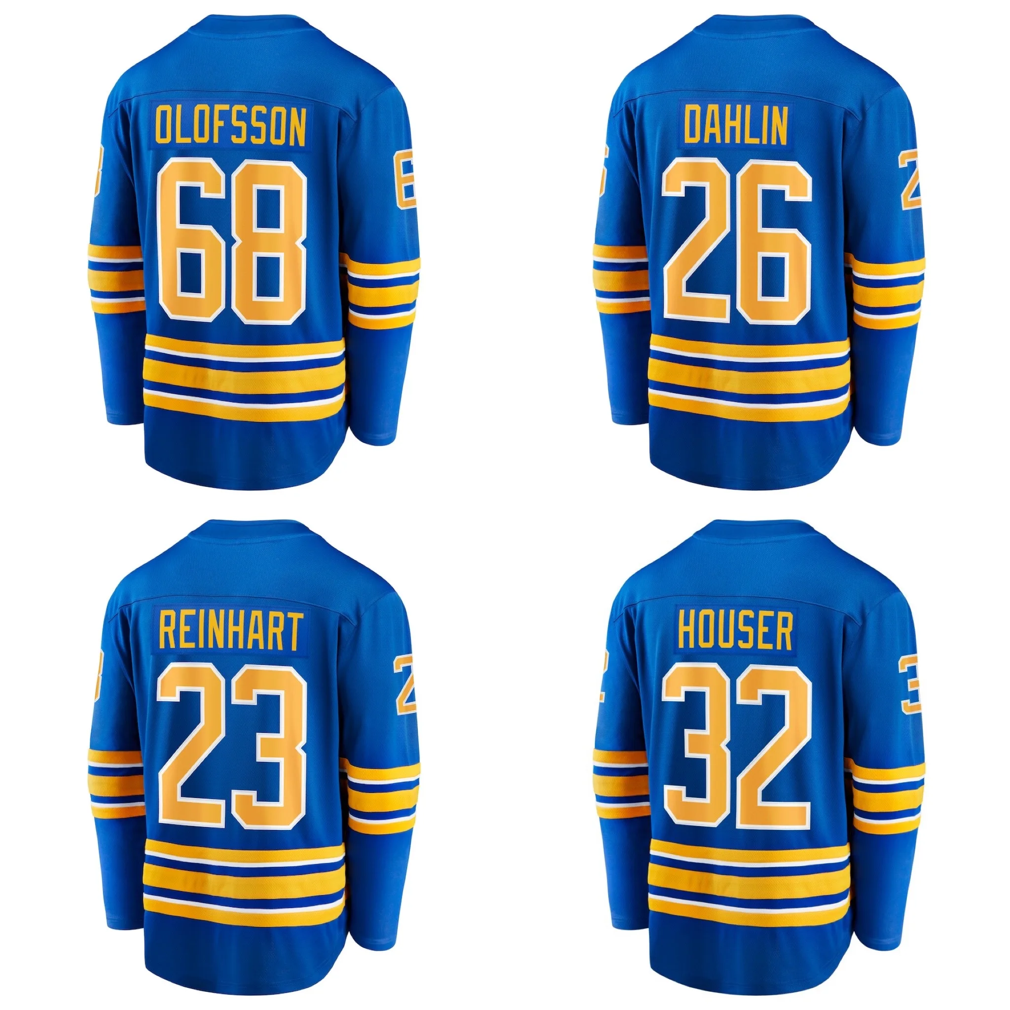 Wholesale Custom Buffalo City Stitched Men's Royal Sabres Team Uniform