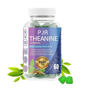 Private Label 1500 Mg Theanine Gummies With Vitamin D & Zinc Supports Healthy Nervous System Boost Immunity Enhance Energy