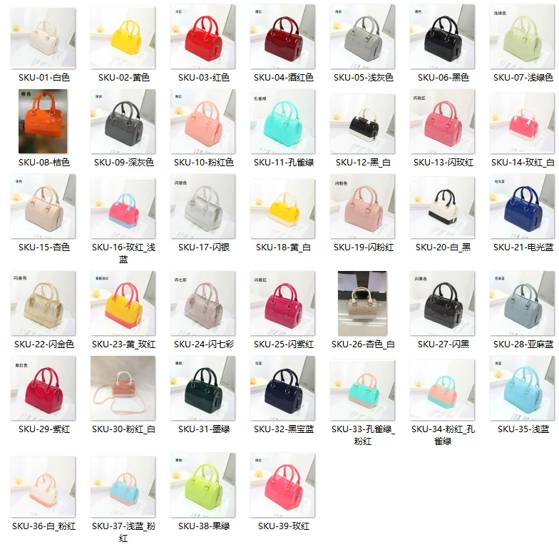 Summer Jelly Bag Fashion waterproof Colorful PVC Mini handbags Kids Wholesale Small Crossbody bag for women girl jelly purses