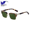 Tortoiseshell frame with green lenses