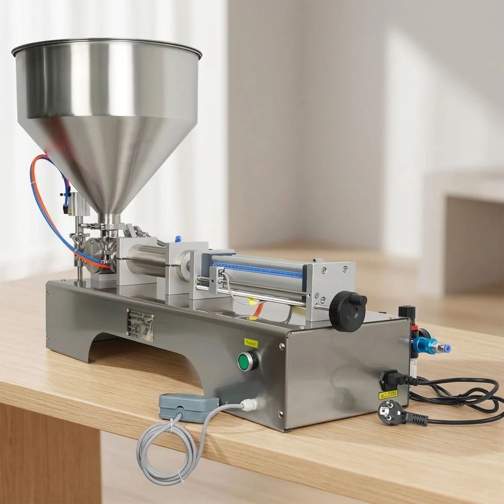 TEBAK Precision Horizontal Pneumatic Filling Machine - Appropriate Filling Equipment for Daily Chemical and Cleaning Materials