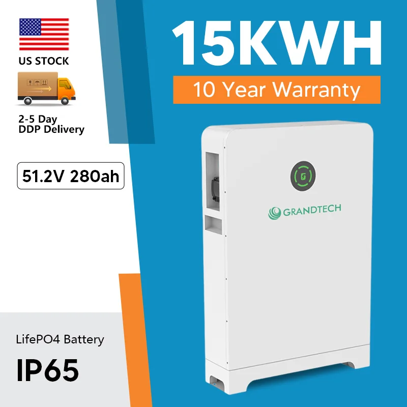Batairea Lifepo4 51.2V 15Kwh i gceann amháin 48V 100Ah 300Ah 20Kwh Inneall Vé-ghridhe Solúbtha Foirgníte le hInnéal 12Kw isteach Fuinneamh UL 9540
