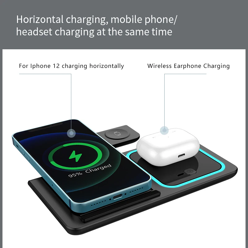 2025 New Products Multifunction 3 in 1 Wireless Chargers for Phone Strong Magnetic Fast Charger for Smart Watch for Earphone
