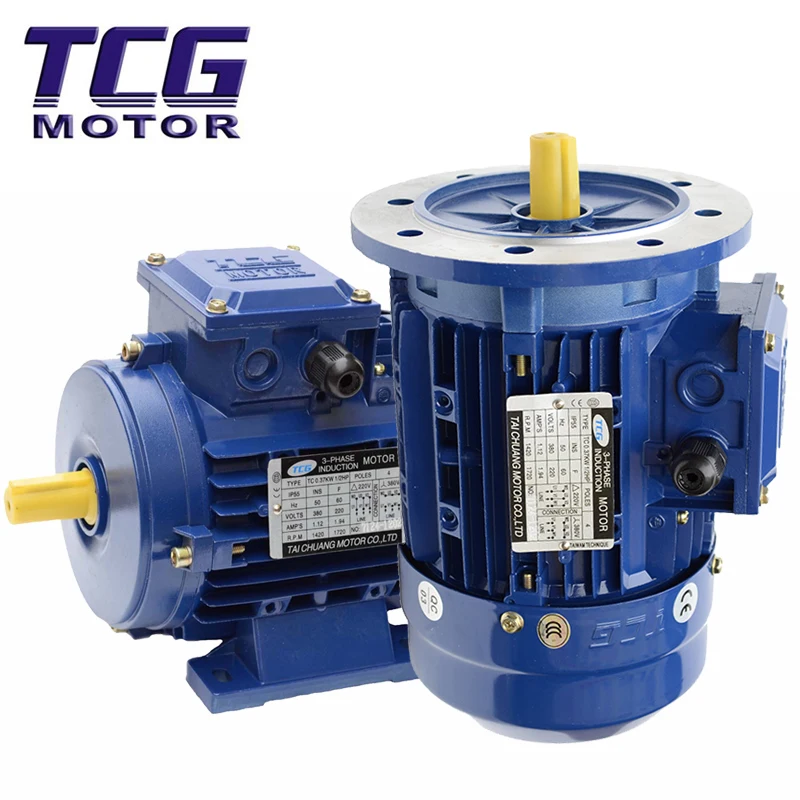 Трехфазный индукционный двигатель 1/2 Hp 1440 об/мин трехфазный 400