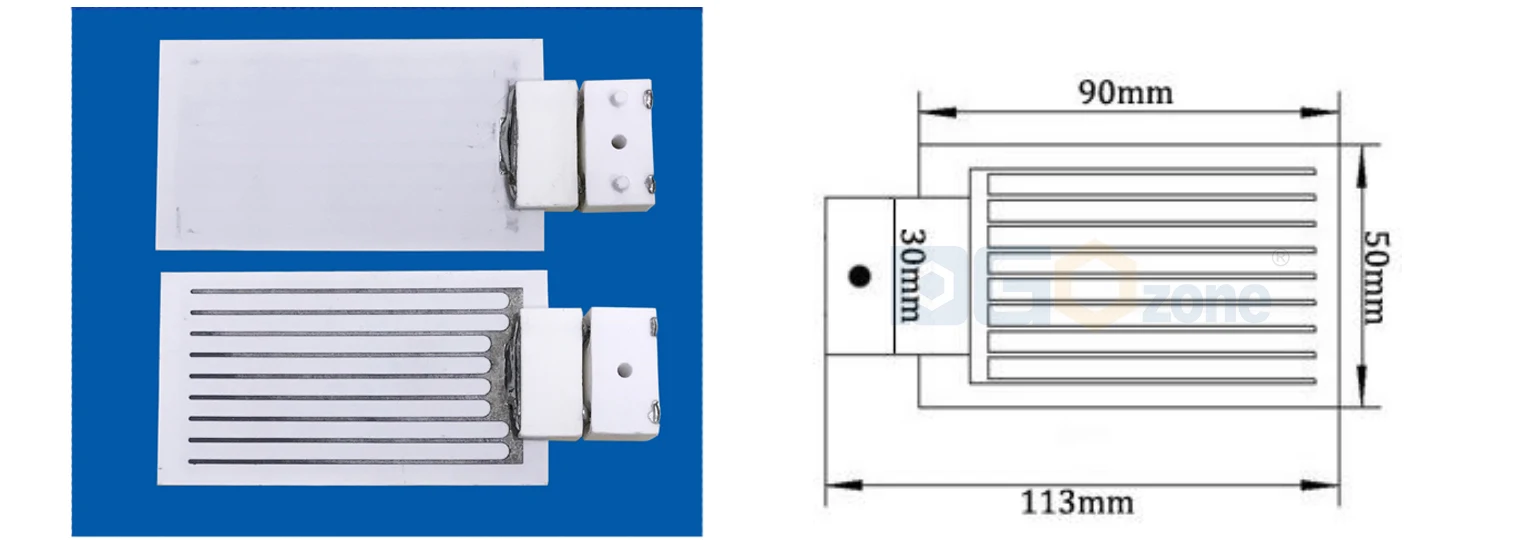 Output 1g/h 2g/h Ceramic Plate Circuit Board Ozone Generator Air Purifier 