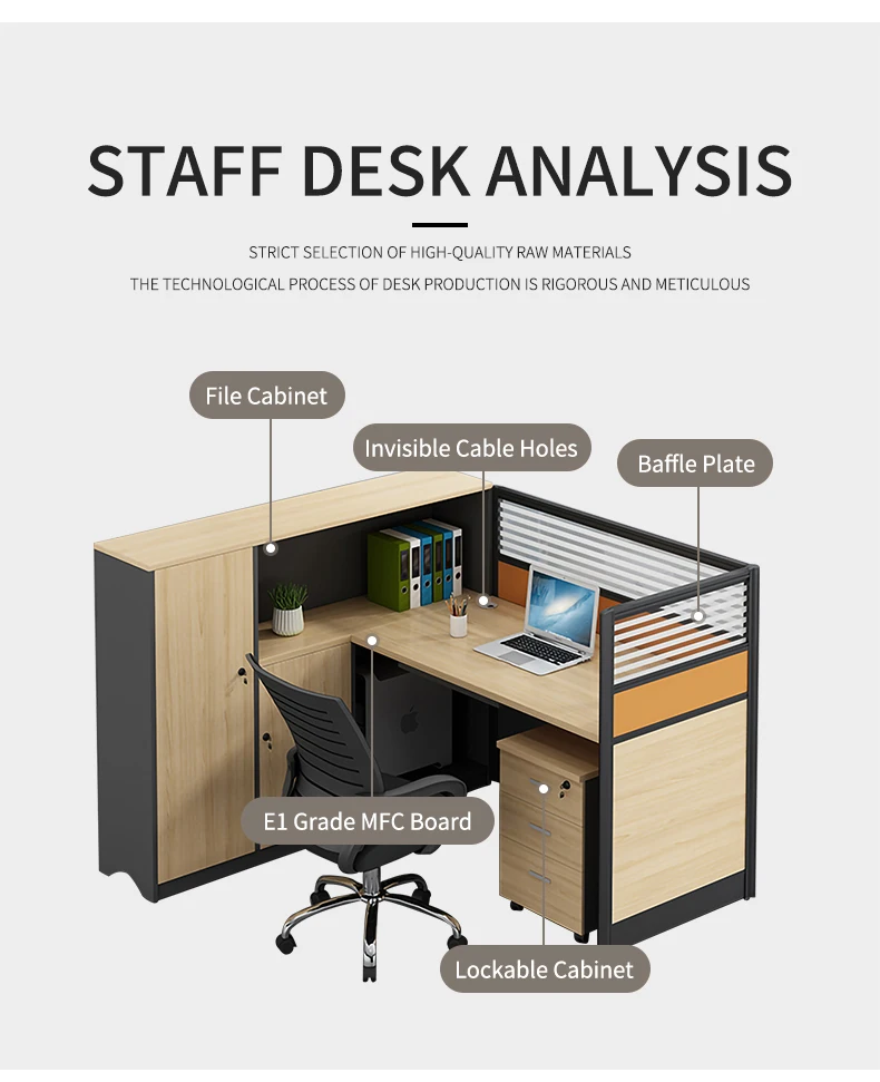 Zitai Wooden Office Furniture Staff Table Modular Desk Open Office ...