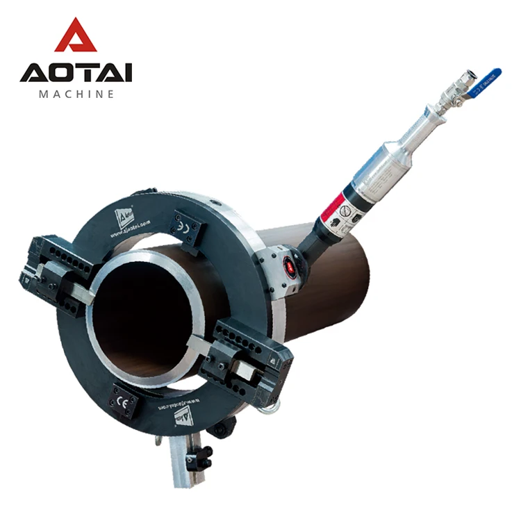 AOTAI Pneumatic Split Frame Cold Pipe Cutting Clamshell Pipe Cutting and Beveling Machine