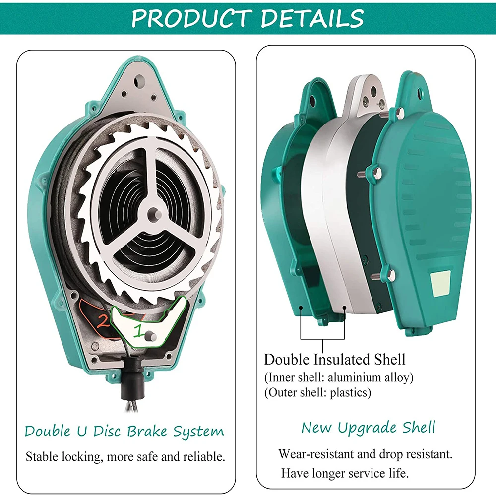 Steel Wire Rope 23ft Fall Protection 330lbs Fall Arrester Self Retracting Lifeline Body Safety Harness Harness Safety