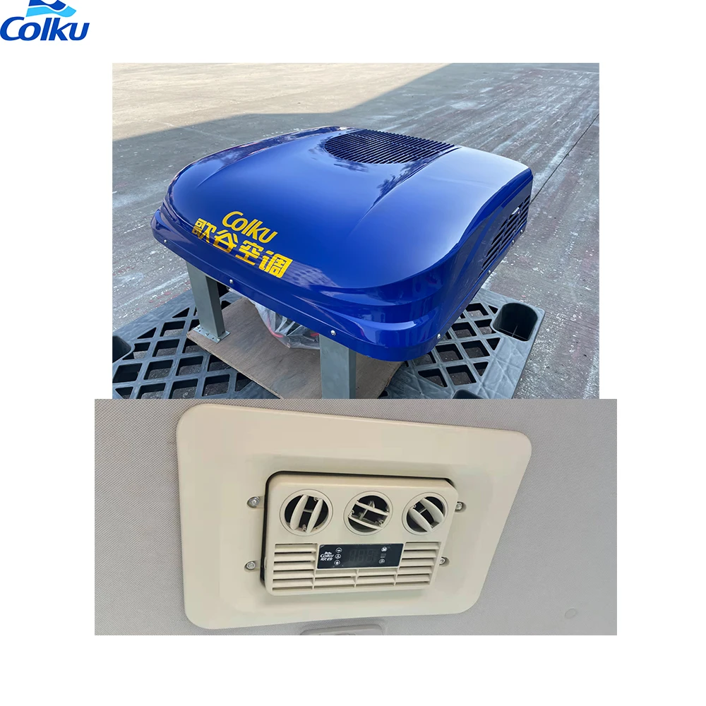 Rooftop Design All-in-one 12V 24V Battery Powered Parking Air Conditioner 12v Rooftop air Conditioner for Truck Camper Caravan