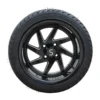 225/30-14 Noir lustré/Bord fraisé