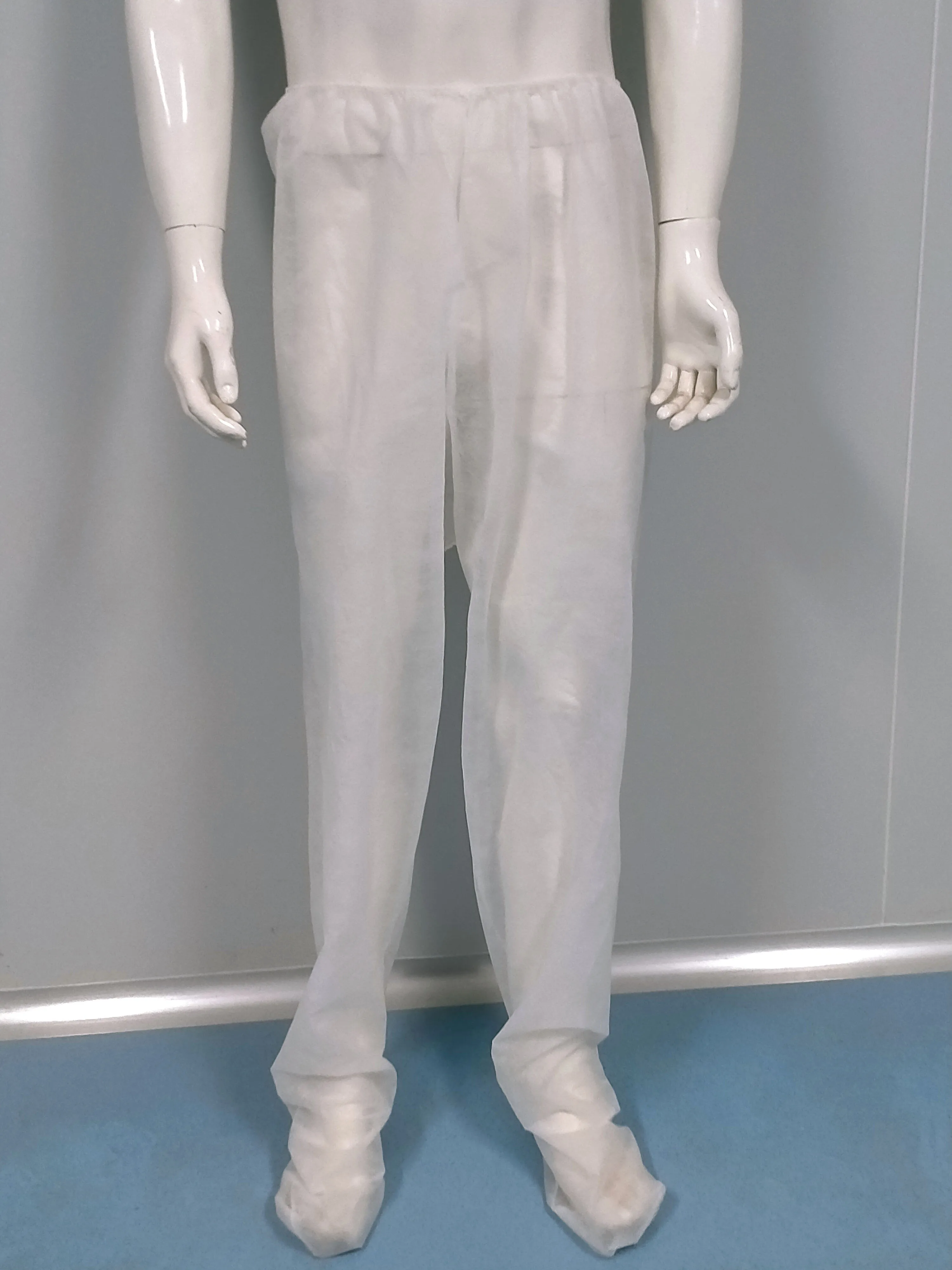 JUENYA Work Trousers TNT PP Non Woven Closed Wrap Long Pants Yoga Medical Beauty Center Disposable Treatment Pressotherapy Pants