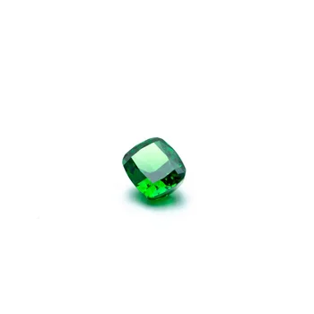 Loose high quality zircon stone aaa cushion green cz synthetic stones crushed ice cut cubic zirconia price
