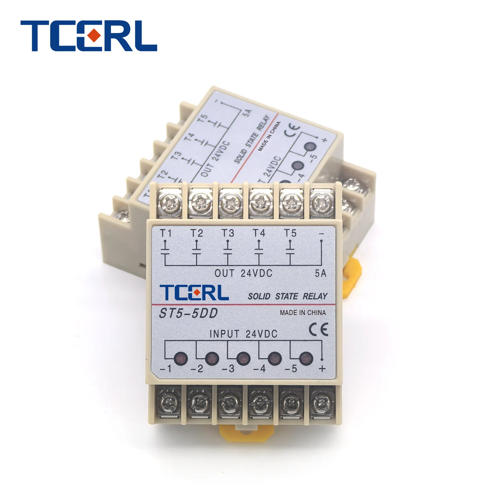 ST5-5DD Subminiature 5-Channel SSR Relay Module High Power Din Rail ...