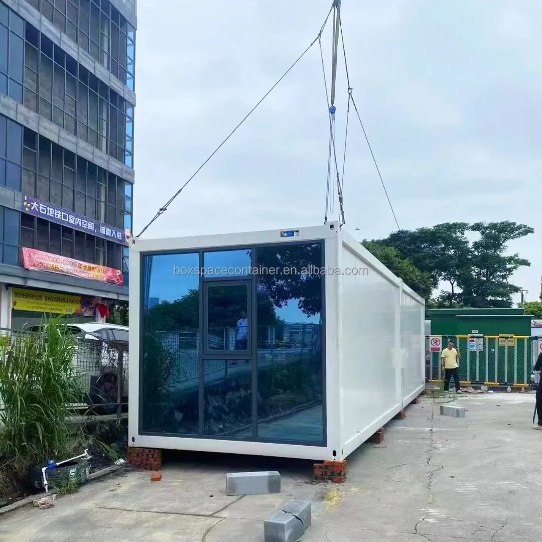 BOX SPACE 20ft 40ft Prefab Shipping Container House Luxury Prefabricated Modular Homes for Sale Modular Prefab Glass House
