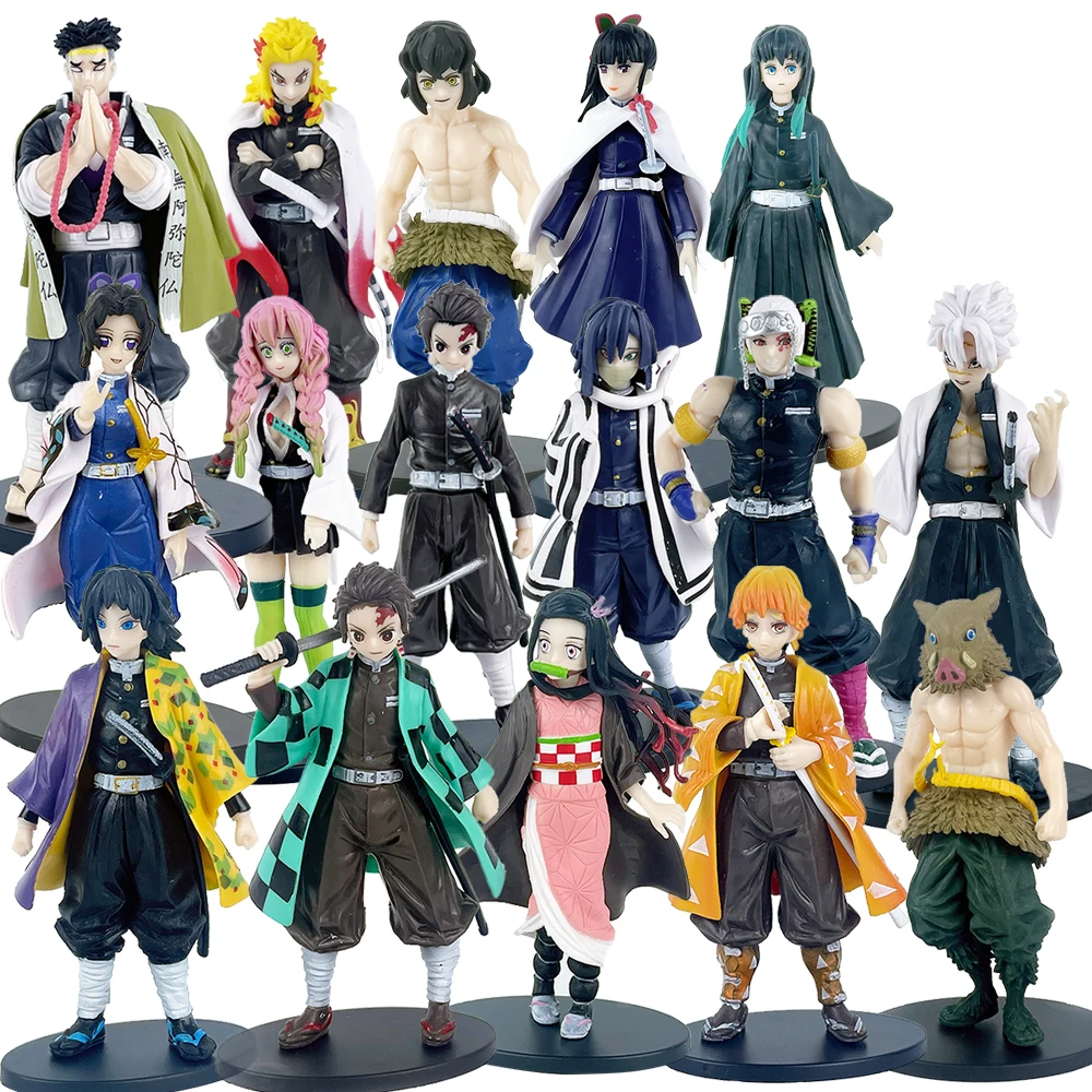Zhongkaihua Tanjiro/Nezuko/Zenitsu/Inosuke/Mitsuri Figure Kimetsu No Yaiba Anime Figures Doll Model Collection Gifts for Fans