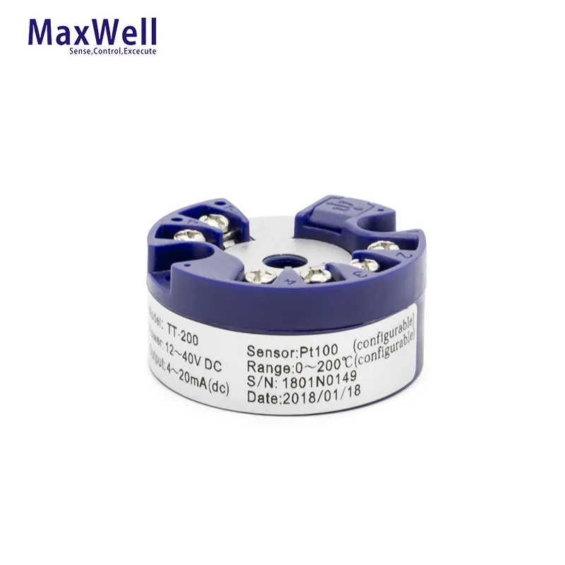 Maxwell Smart Customizable Head Mounted Temperature Transmitter with OEM & ODM Support
