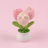 Plante en pot de tulipe rose à 3 têtes à variation graduelle