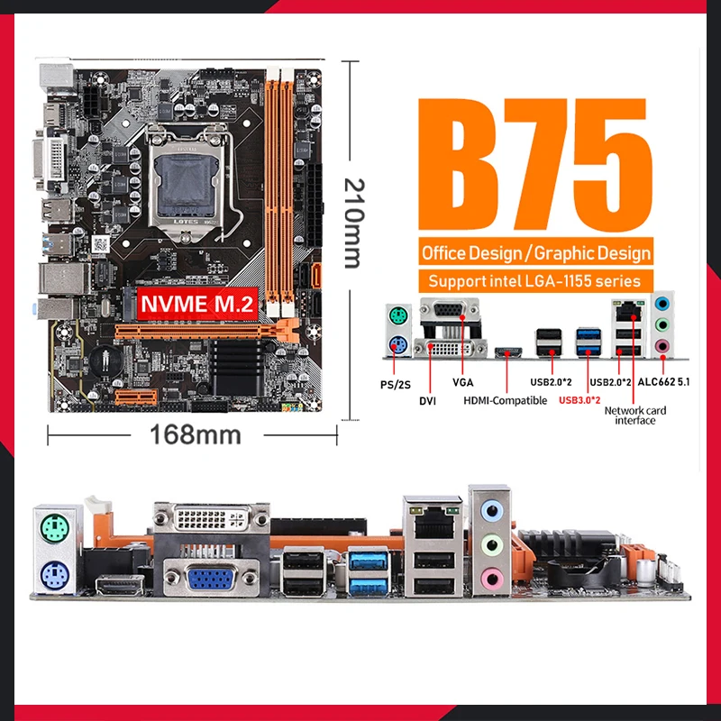 Motherboard Cpu Combo Kit B75 Core I7 3770 Lga 1155 Ddr3 Ram Gaming