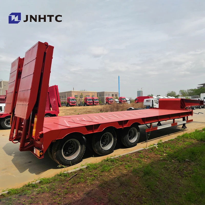 60-100 тонн 3-6 осей тяжелый бульдозер раздвижной прицеп низкорамный грузовой трейлер