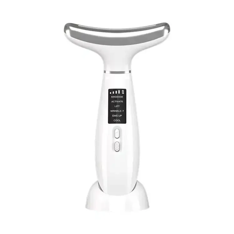 Red LED Light Therapy Face Rejuvenation Facial Massager Cold Compress Neck Massage Instrument