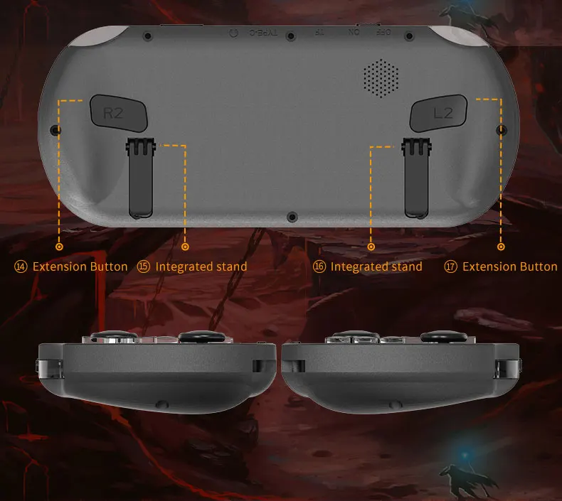 4.5 Inch IPS Screen Handheld Game Console with 20000 Games Retro Game Console Handheld for Kids