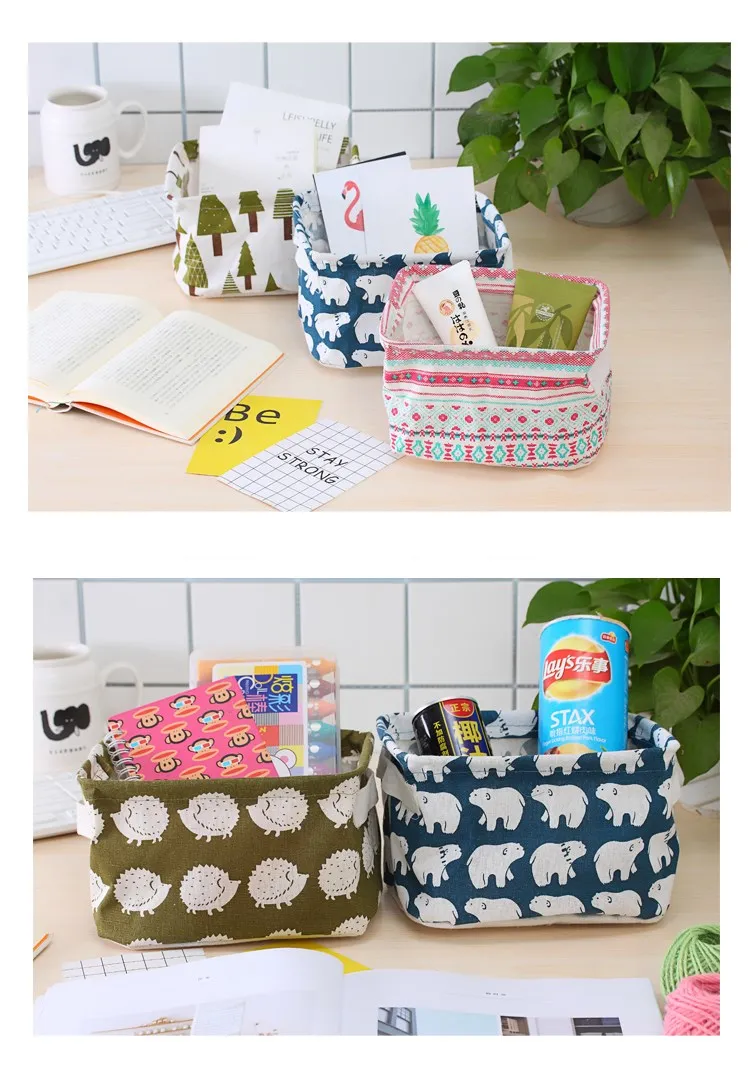 Wholesale Storage Basket Japanese Style Baskets Organization Storage Toy Storage Basket Foldable Carton Box Square 5 Colors T/T manufacture