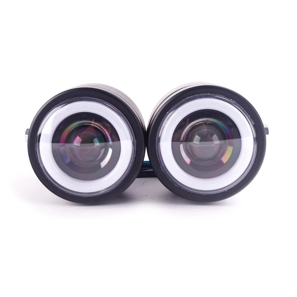 Светодиодный мотоциклетный фонарь, двойная фара головного света + кронштейн для Harley Softail Chopper Honda Suzuki CG125 GN125 Cafe Racer