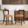 Caramel + Walnut + Wood+Fabric + Rubberwood