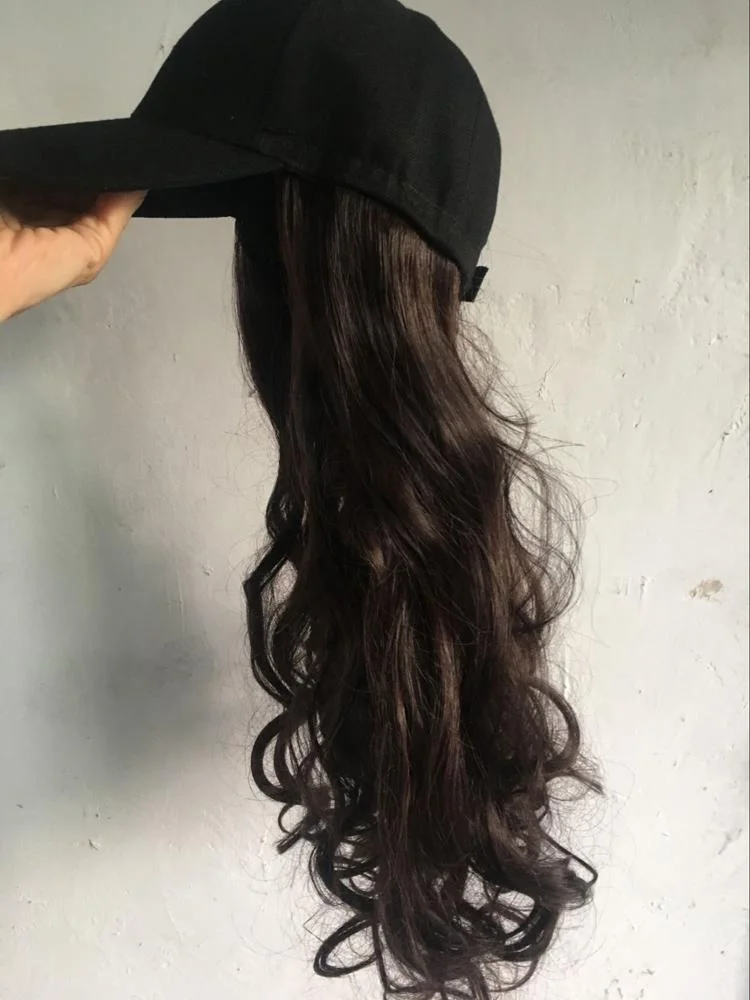 Коричневая бейсболка с синтетическим ворсом, синтетическая бейсболка, парик для женщин или мужчин, для вечеринок