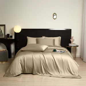 CHENHONG Solid Woven Bamboo Simple Quality 300tc All-Season Customizable Fitted Bed Sheet Set Duvet Cover Pillowcase Four-piece