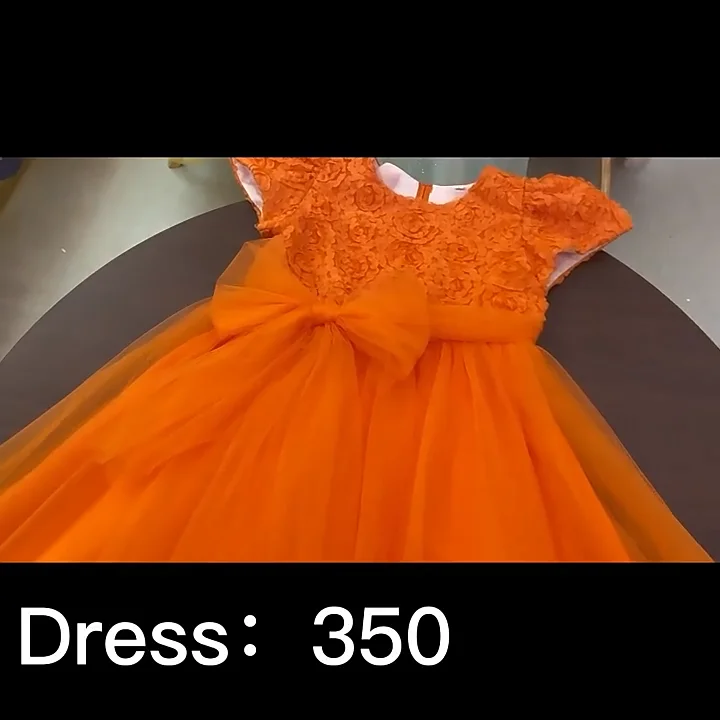 European Style Elegant Flower Girl Wedding Dress Big Bow Children Party