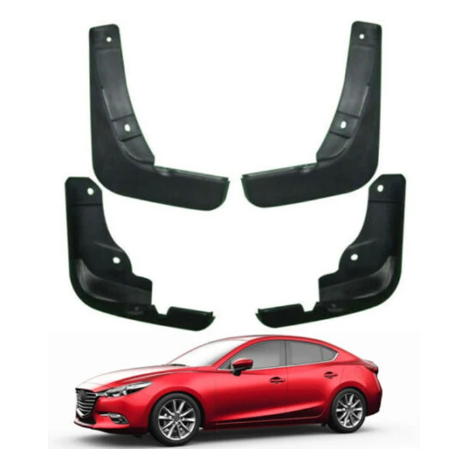 Exterior Accessories Fender Front Rear Mud guard Splash Guards For 2014-2018 Mazda 3 Plastic Mud Flaps