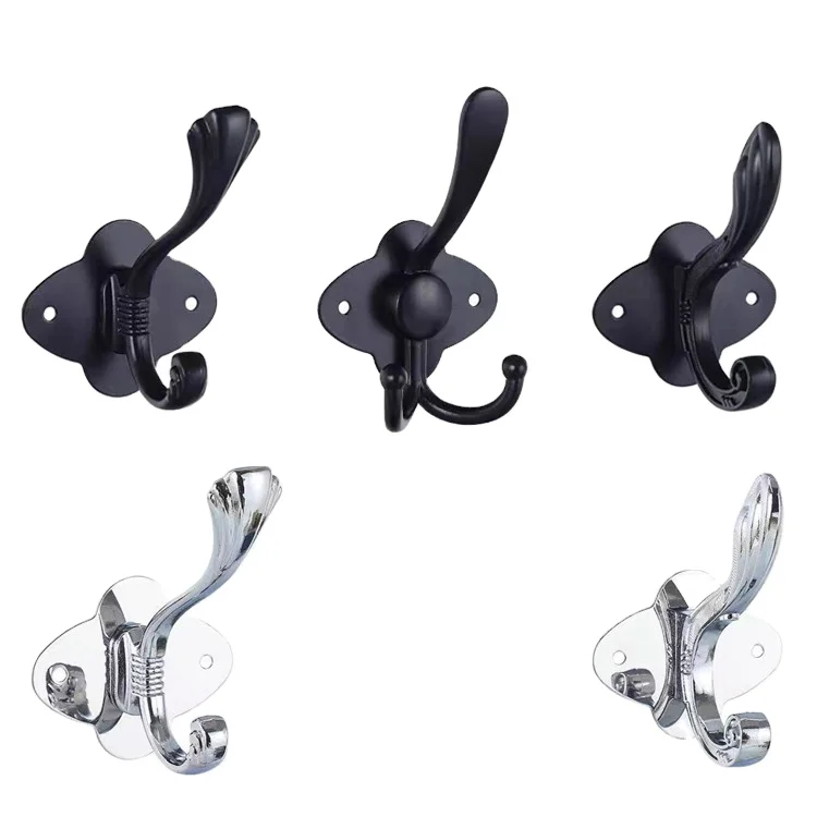 Kait Dapur & Kamar Mandi Berbahan Stainless Steel Hitam dengan Desain Modern Minimalis, Satu Kait, Dipasang di Dinding, untuk Menggantung Mantel dan Handuk