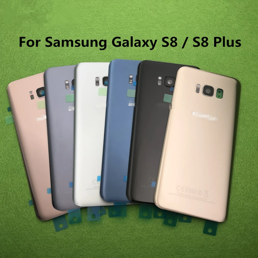 Glass for Samsung Galaxy S8 S8 Plus G950 G950F G955 G955F Back Battery  Cover Door Rear Housing Case Replacement