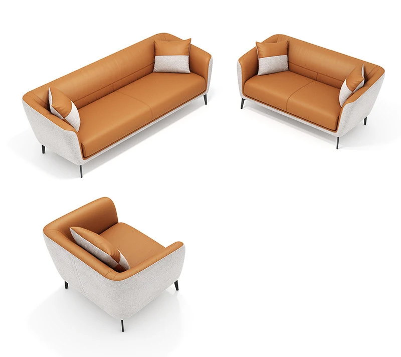 Canape Genuine Leather Sectional Sofa  Nordic Luxury 3 Seater Lounge Living Room Furniture Sofa Set Furniture Modern